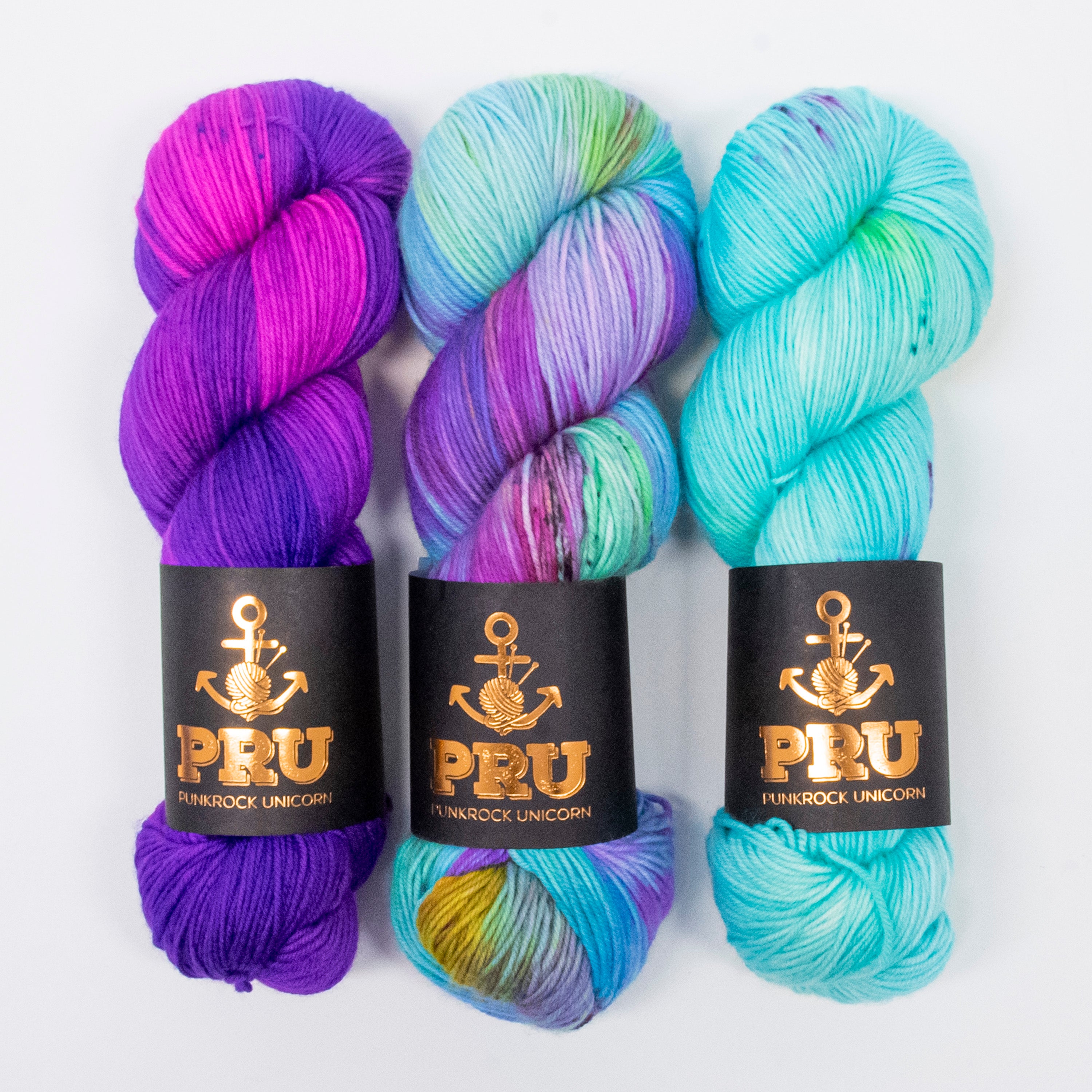 Punk Rock Unicorn CLEMATIS BEACH Merino wool Nylon Fingering Quick Kits