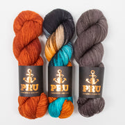 Punk Rock Unicorn MARONI GOLD Merino wool Fingering Quick Kits
