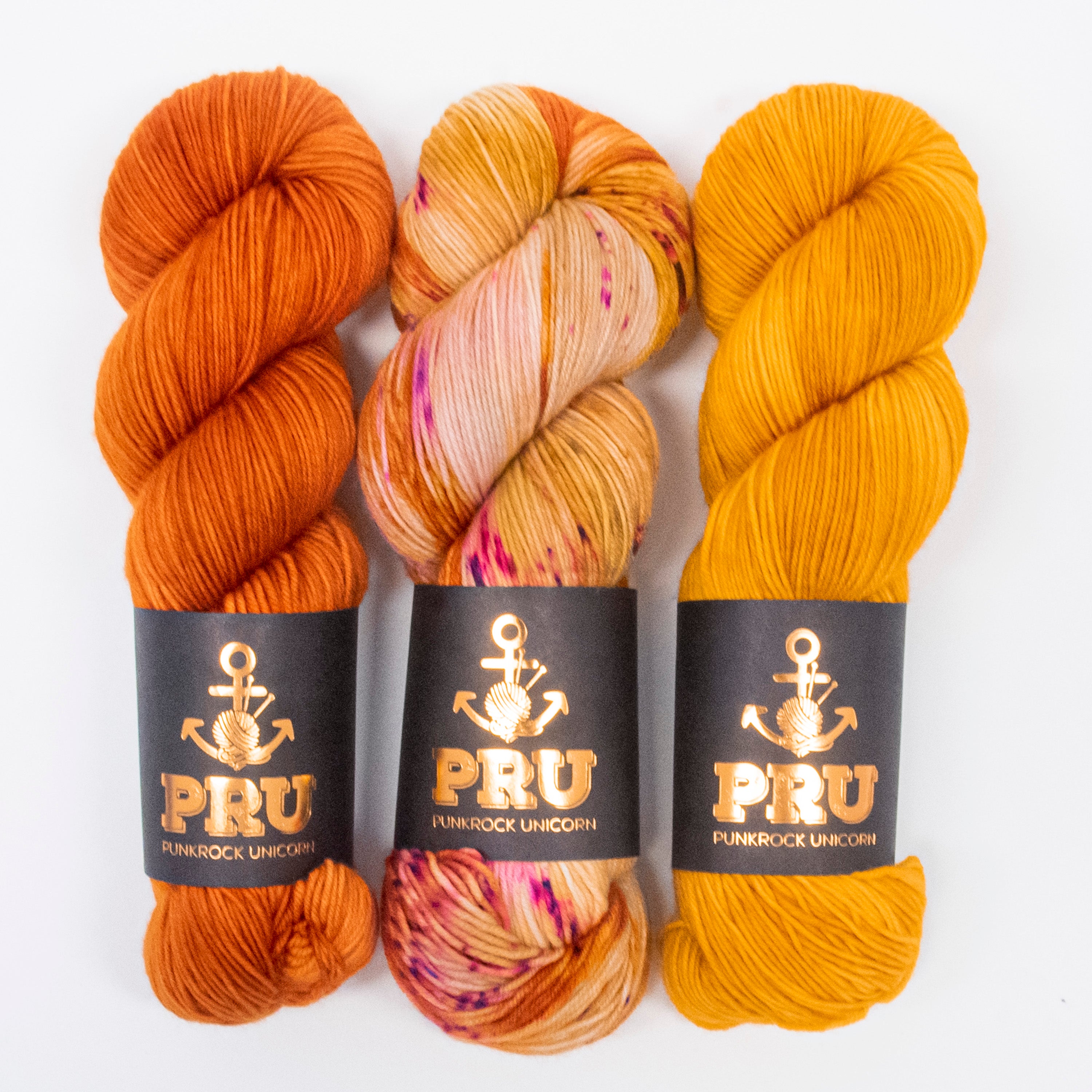 Punk Rock Unicorn COATED FUCHS Merino wool Nylon Fingering Quick Kits