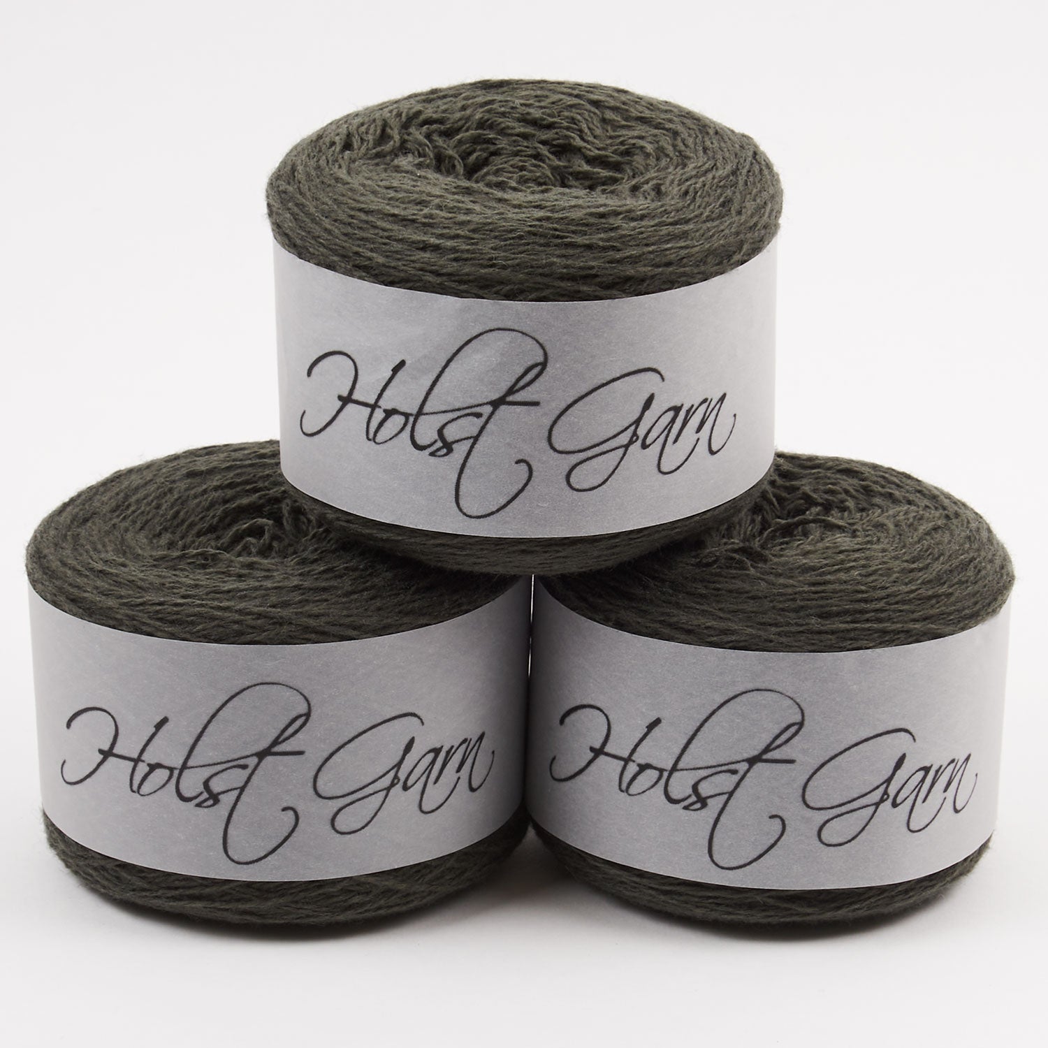 Holst Garn COAST - ARMY Lambs Wool Cotton Light Fingering green Yarn