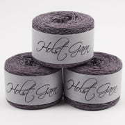 Holst Garn COAST - BLACKCURRANT Lambs Wool Cotton Light Fingering grey Yarn