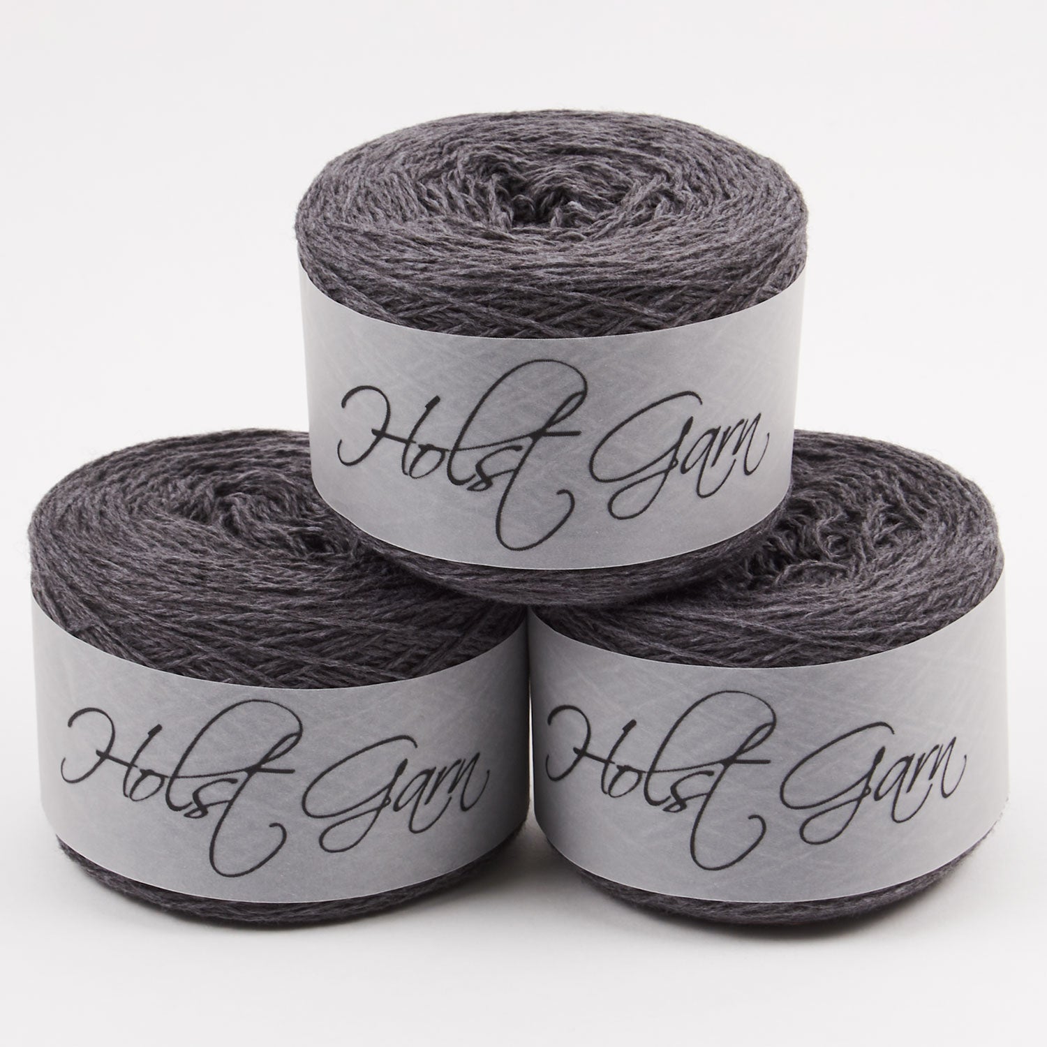Holst Garn COAST - CHARCOAL Lambs Wool Cotton Light Fingering grey Yarn