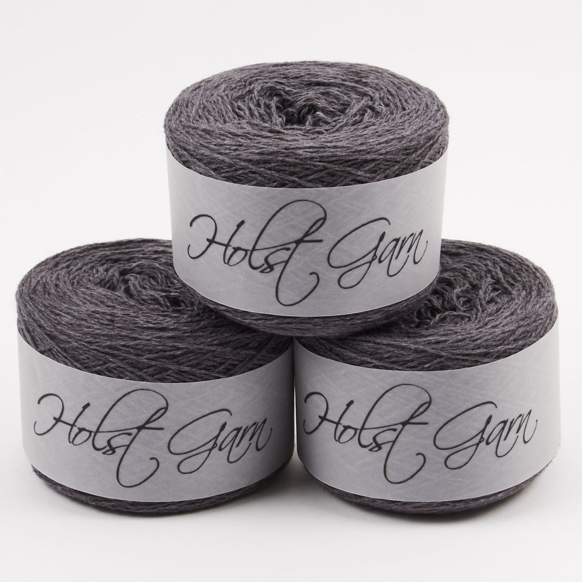 Holst Garn COAST - CHARCOAL Lambs Wool Cotton Light Fingering grey Yarn
