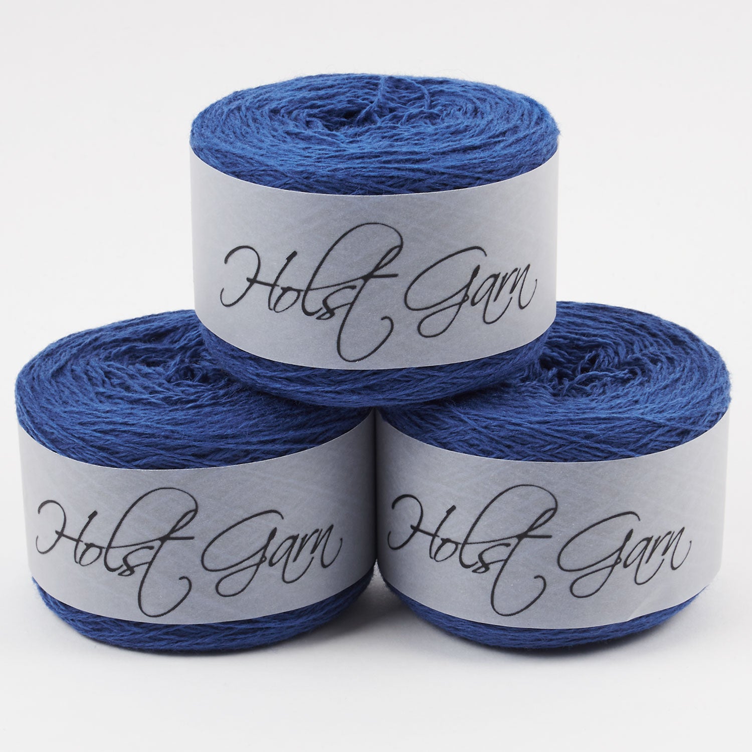 Holst Garn COAST - COBALT Lambs Wool Cotton Light Fingering blue Yarn