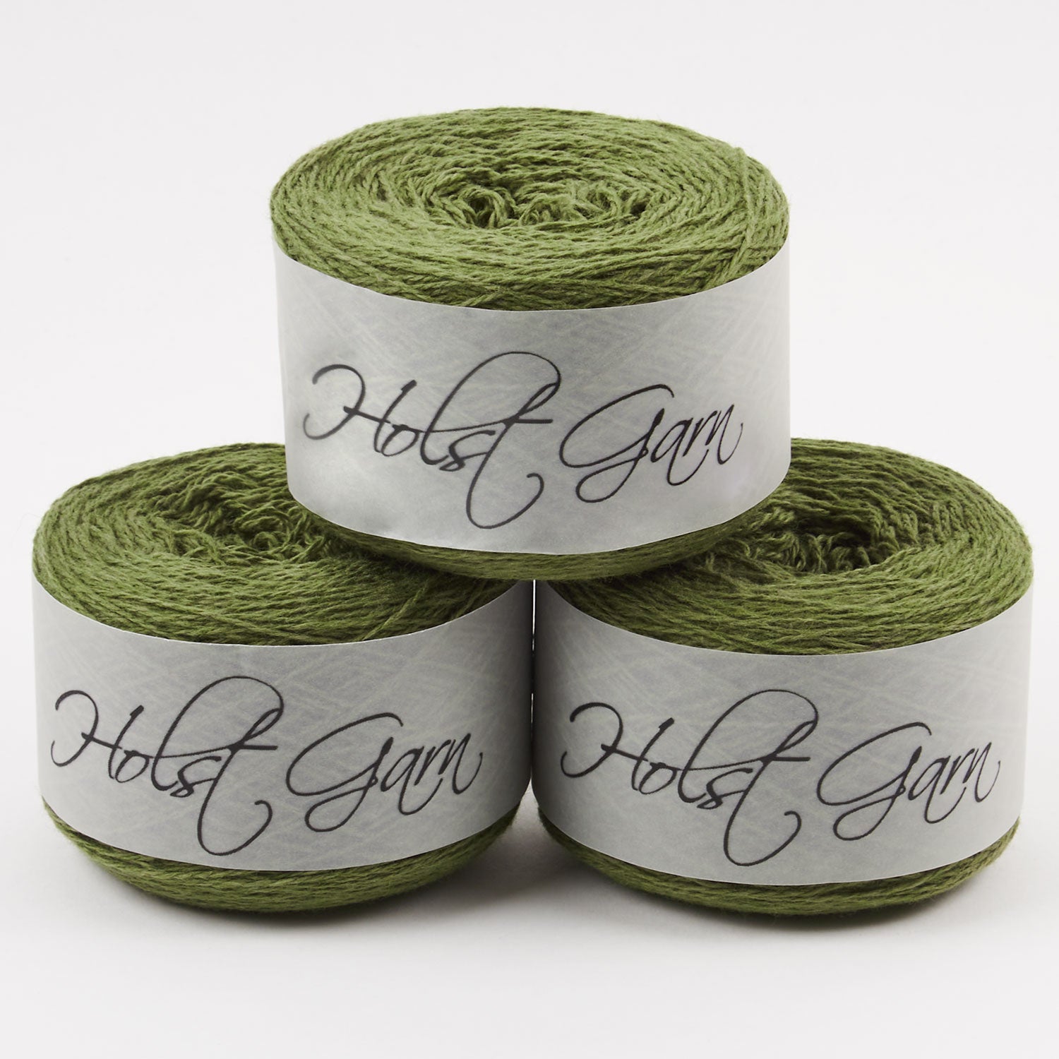 Holst Garn COAST - DARK APPLE Lambs Wool Cotton Light Fingering green Yarn