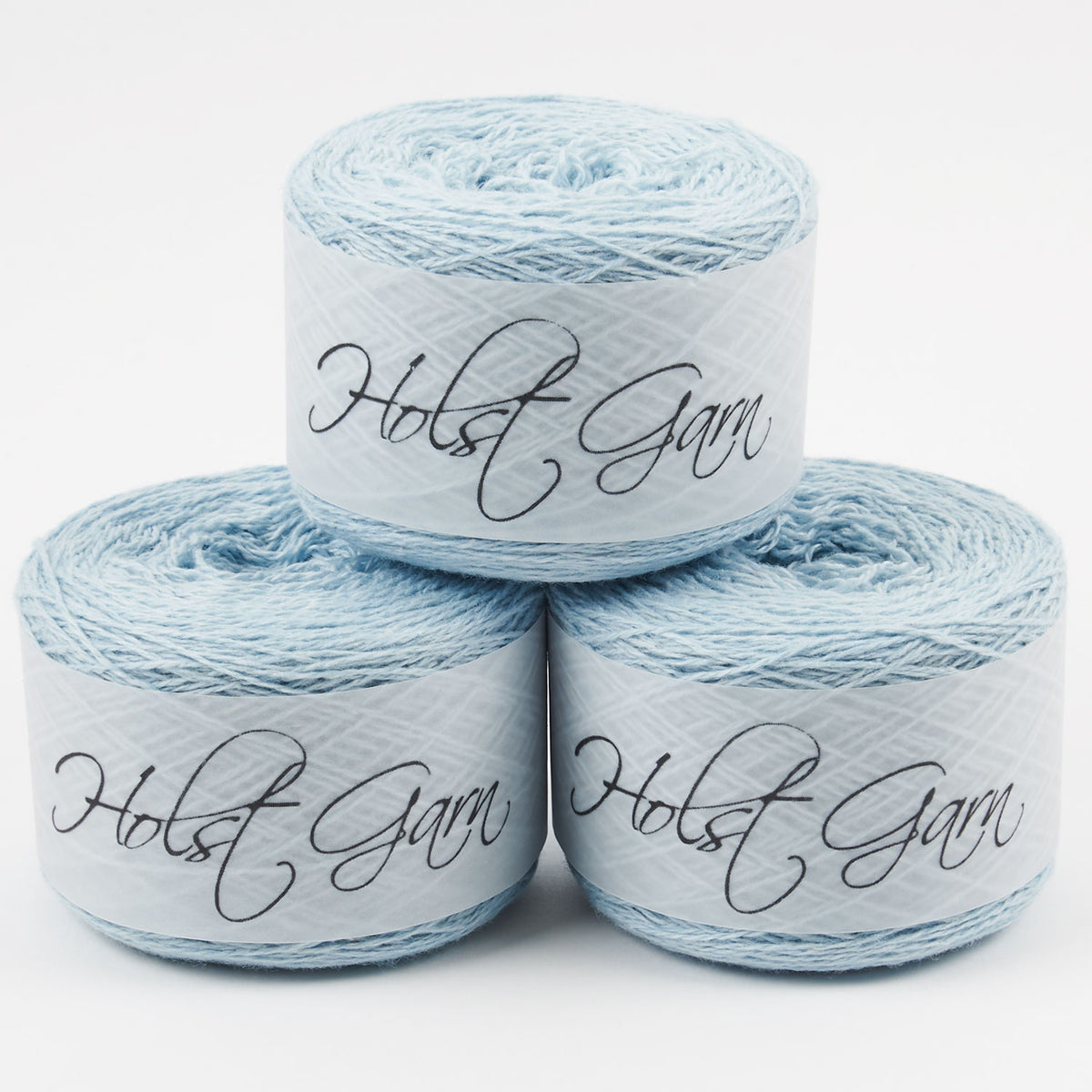 Holst Garn COAST - DUCK EGG Lambs Wool Cotton Light Fingering blue Yarn