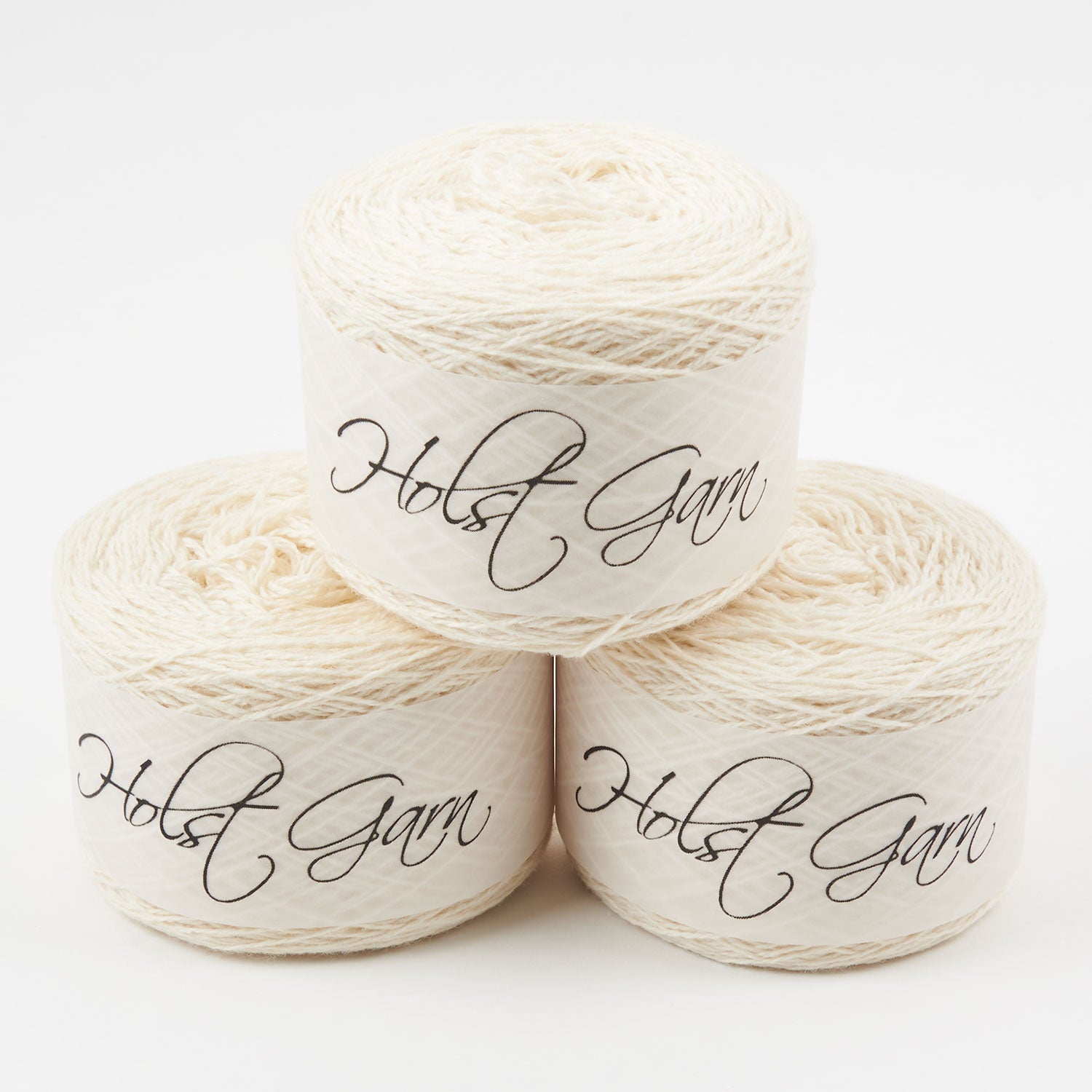 Holst Garn COAST - ECRU Lambs Wool Cotton Light Fingering white cream Yarn