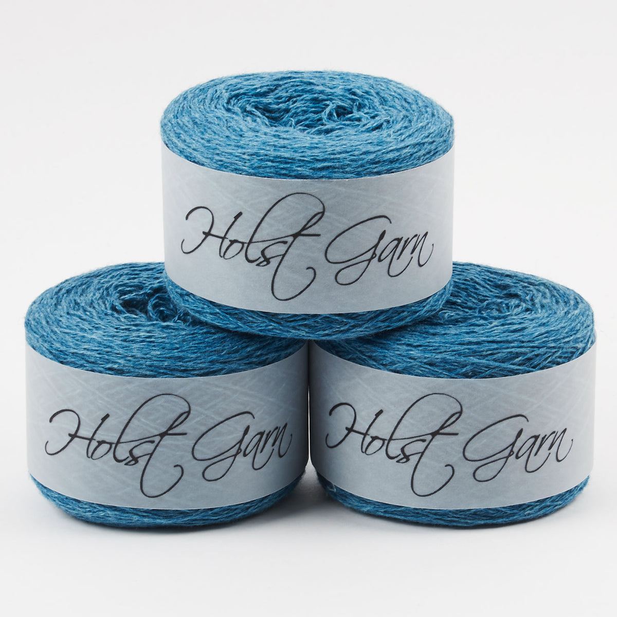 Holst Garn COAST - KINGFISHER Lambs Wool Cotton Light Fingering blue Yarn