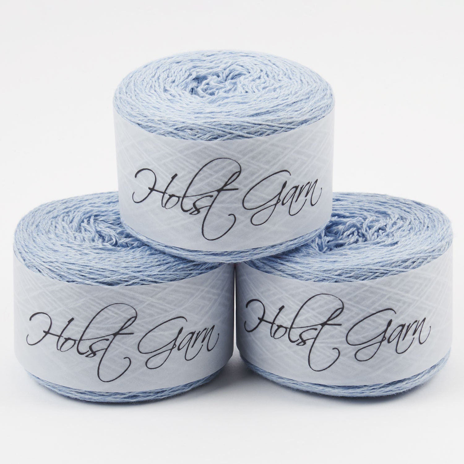 Holst Garn COAST - PORCELAIN Lambs Wool Cotton Light Fingering blue Yarn