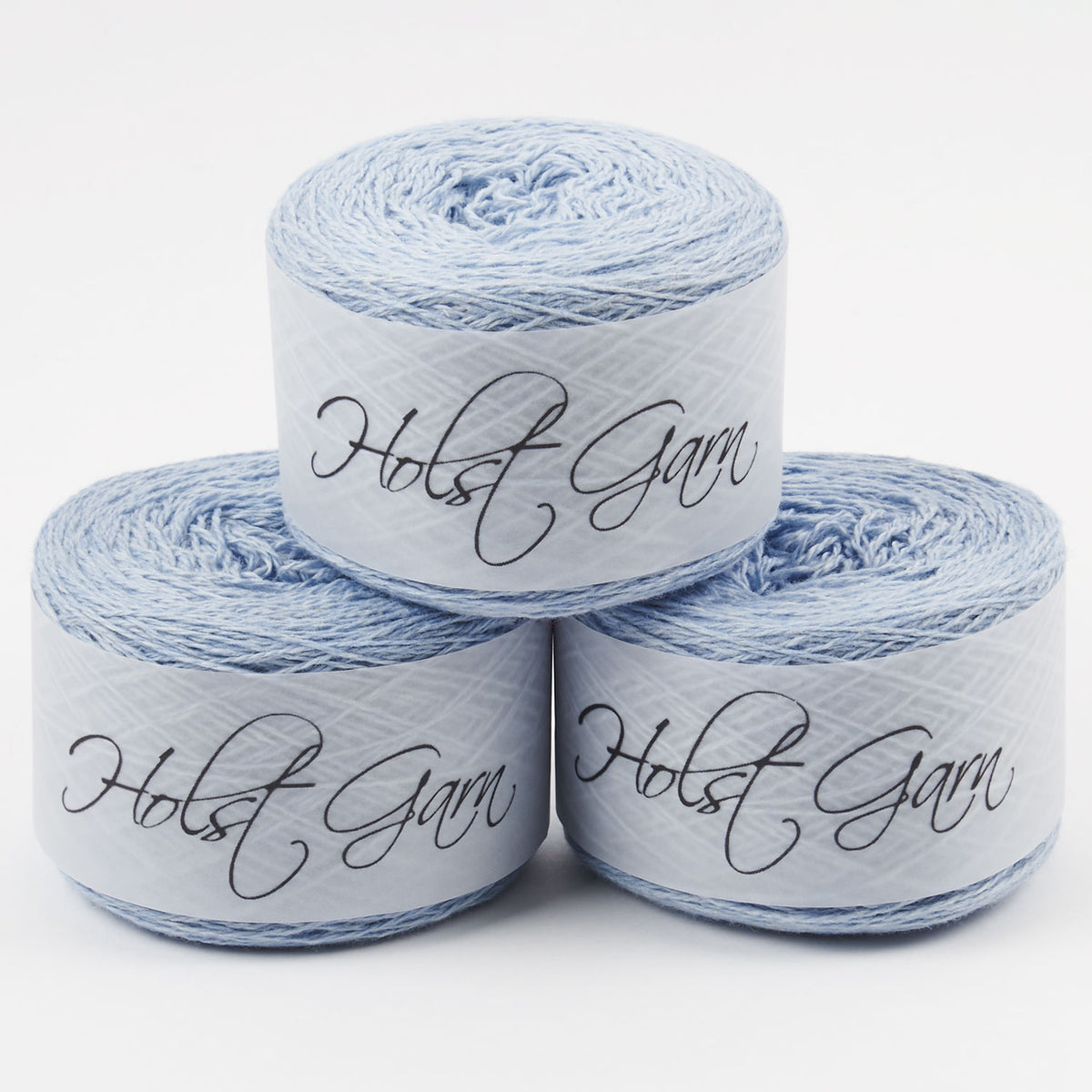 Holst Garn COAST - PORCELAIN Lambs Wool Cotton Light Fingering blue Yarn
