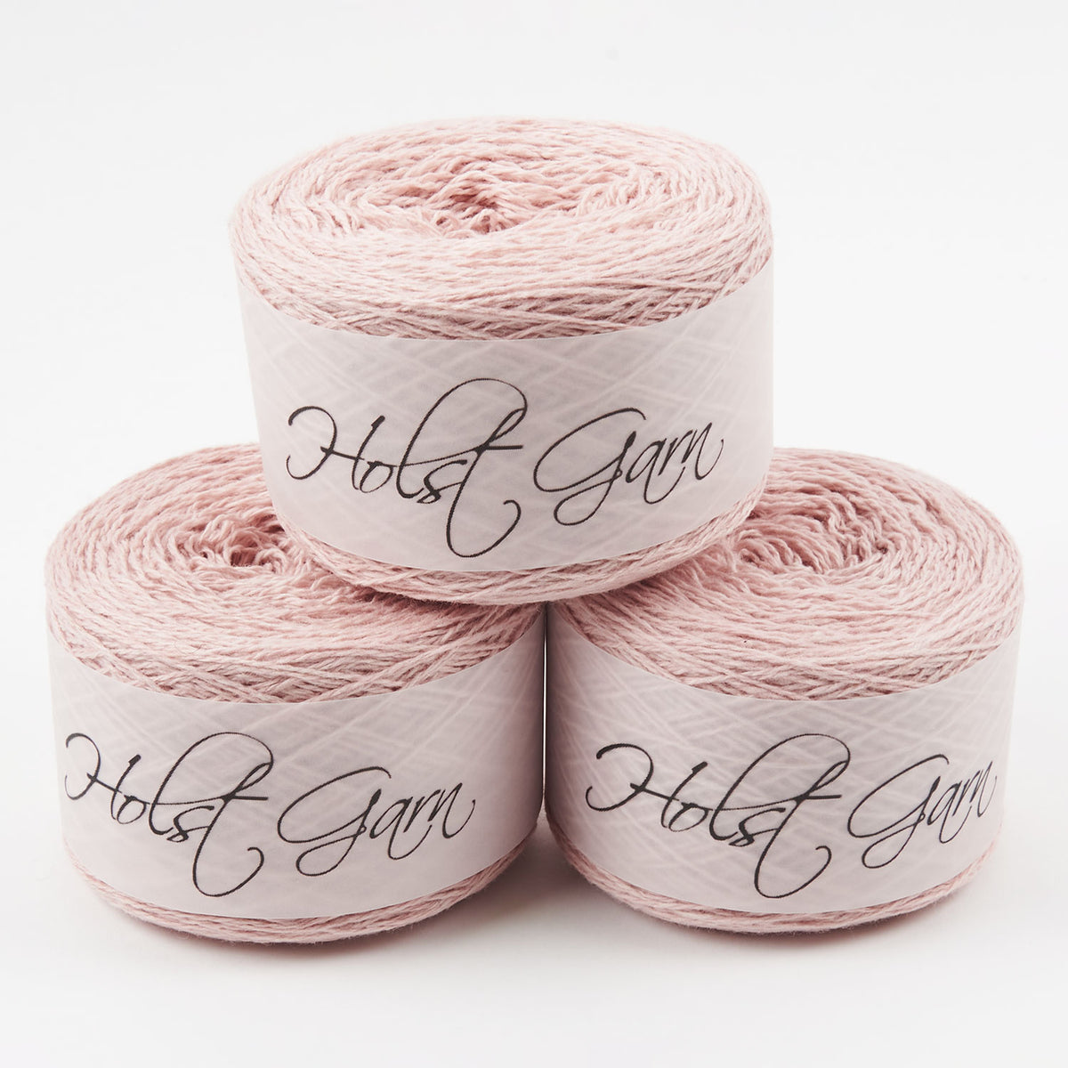 Holst Garn COAST - POWDER Lambs Wool Cotton Light Fingering pink Yarn