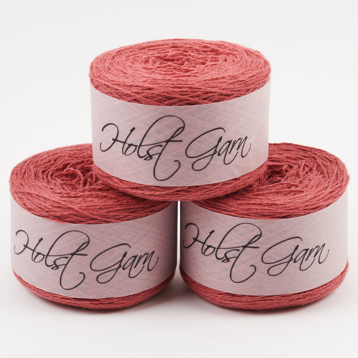 Holst Garn COAST - RASPBERRY Lambs Wool Cotton Light Fingering red Yarn