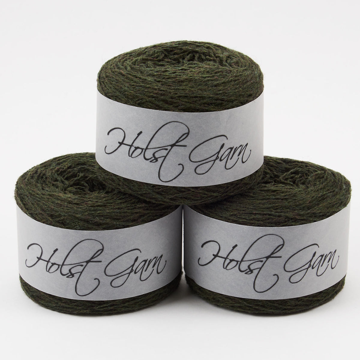 Holst Garn SUPERSOFT - DARK OLIVE Merino wool Wool Fingering green Yarn