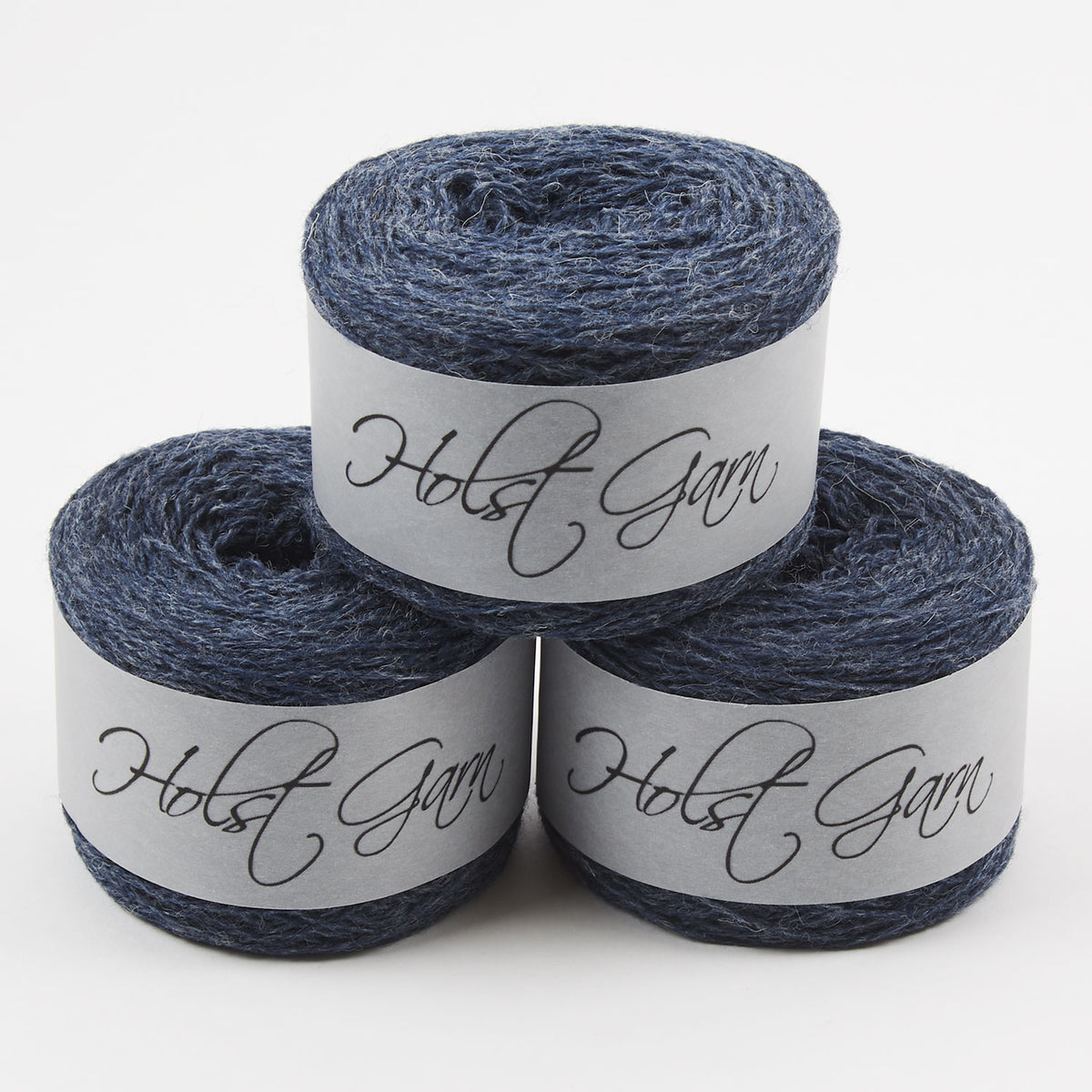 Holst Garn SUPERSOFT - NAVY HEATHER Merino wool Wool Fingering blue Yarn