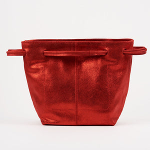 HOBO BAG - METALLIC RED
