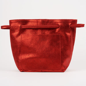 HOBO BAG - METALLIC RED