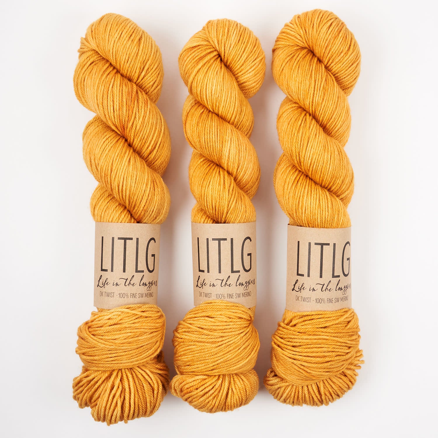 Life in The Long Grass LITLG DK TWIST - HARVEST Merino wool DK yellow orange Yarn