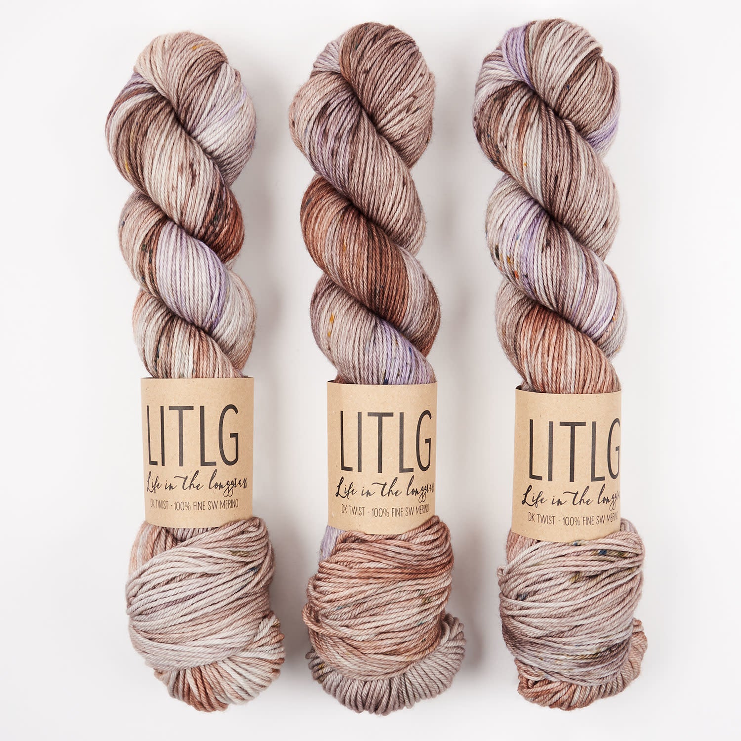 Life in The Long Grass LITLG DK TWIST - TREE BARK Merino wool DK brown Yarn