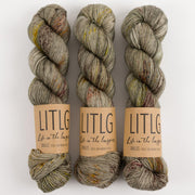 Life in The Long Grass LITLG SINGLES - OXIDIZED Merino wool Fingering grey Yarn