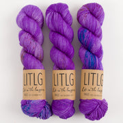 Life in The Long Grass LITLG SINGLES - PARASOL Merino wool Fingering purple Yarn