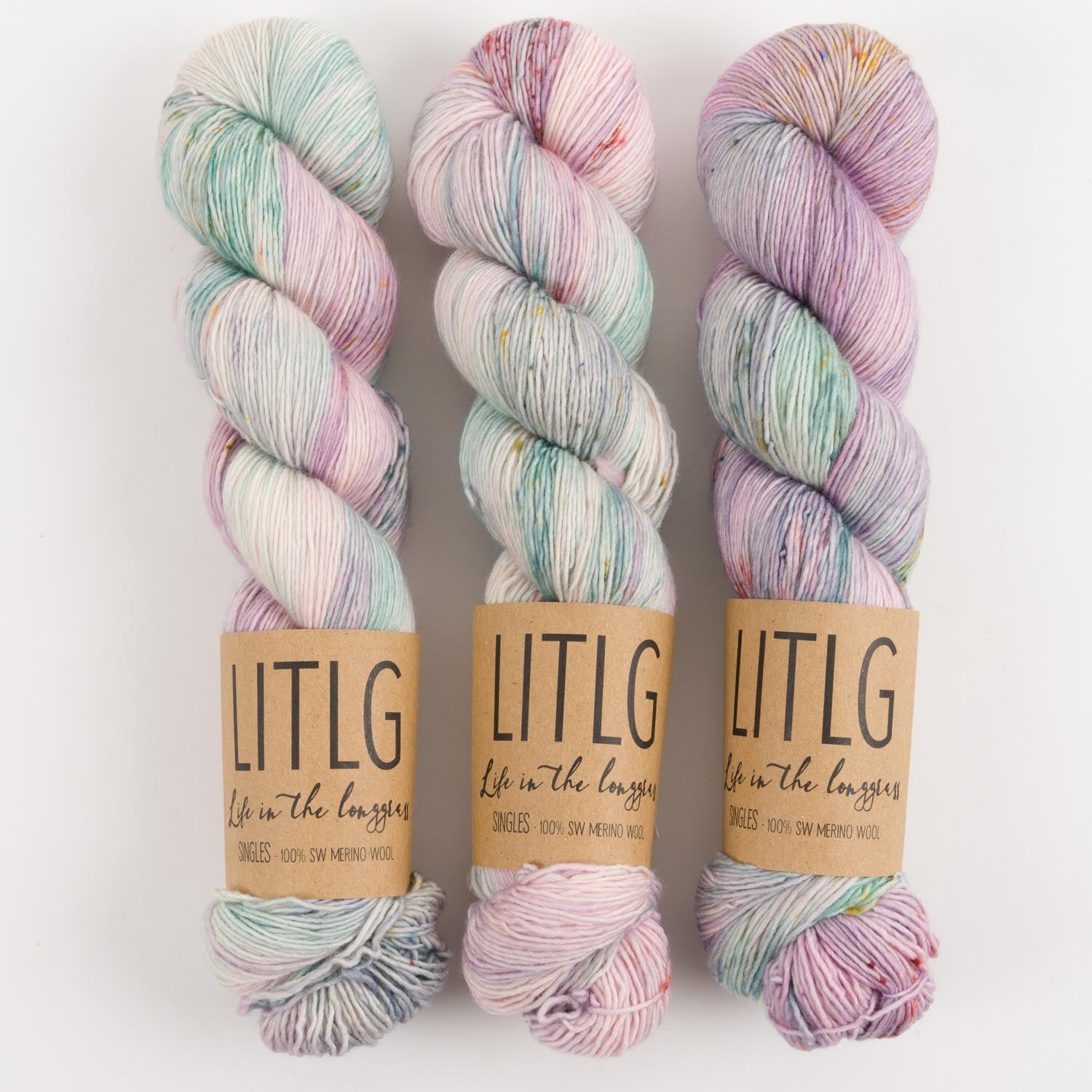 Life in The Long Grass LITLG SINGLES - ROSEHIP Merino wool Fingering multicolour Yarn