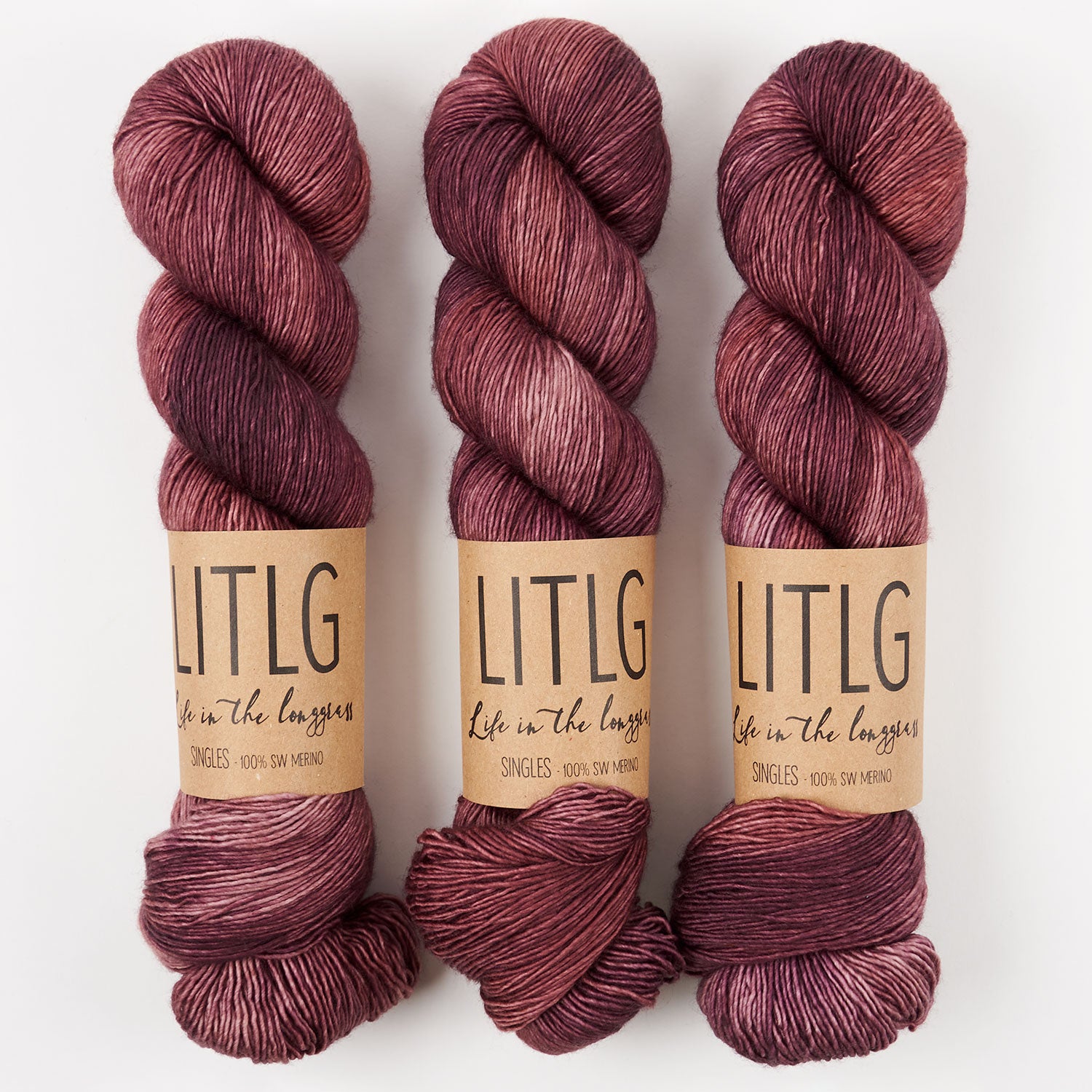 Life in The Long Grass LITLG SINGLES - BAROQUE Merino wool Fingering brown Yarn