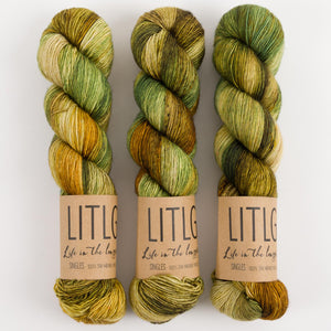 Life in The Long Grass LITLG SINGLES - CELT Merino wool Fingering green Yarn