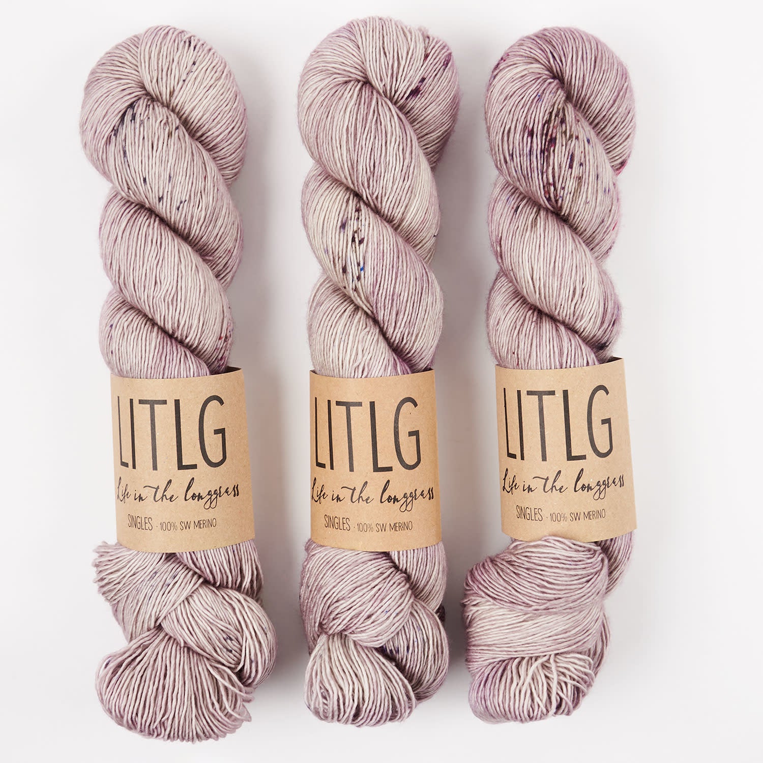 Life in The Long Grass LITLG SINGLES - CRUSH Merino wool Fingering purple Yarn