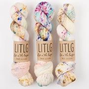 Life in The Long Grass LITLG SINGLES - FLORAL Merino wool Fingering rainbow Yarn