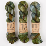 Life in The Long Grass LITLG SINGLES - MOORLANDS Merino wool Fingering green Yarn