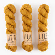 Life in The Long Grass LITLG SINGLES - MUSTARD Merino wool Fingering yellow Yarn