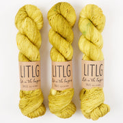 Life in The Long Grass LITLG SINGLES - MYTHICAL Merino wool Fingering yellow Yarn