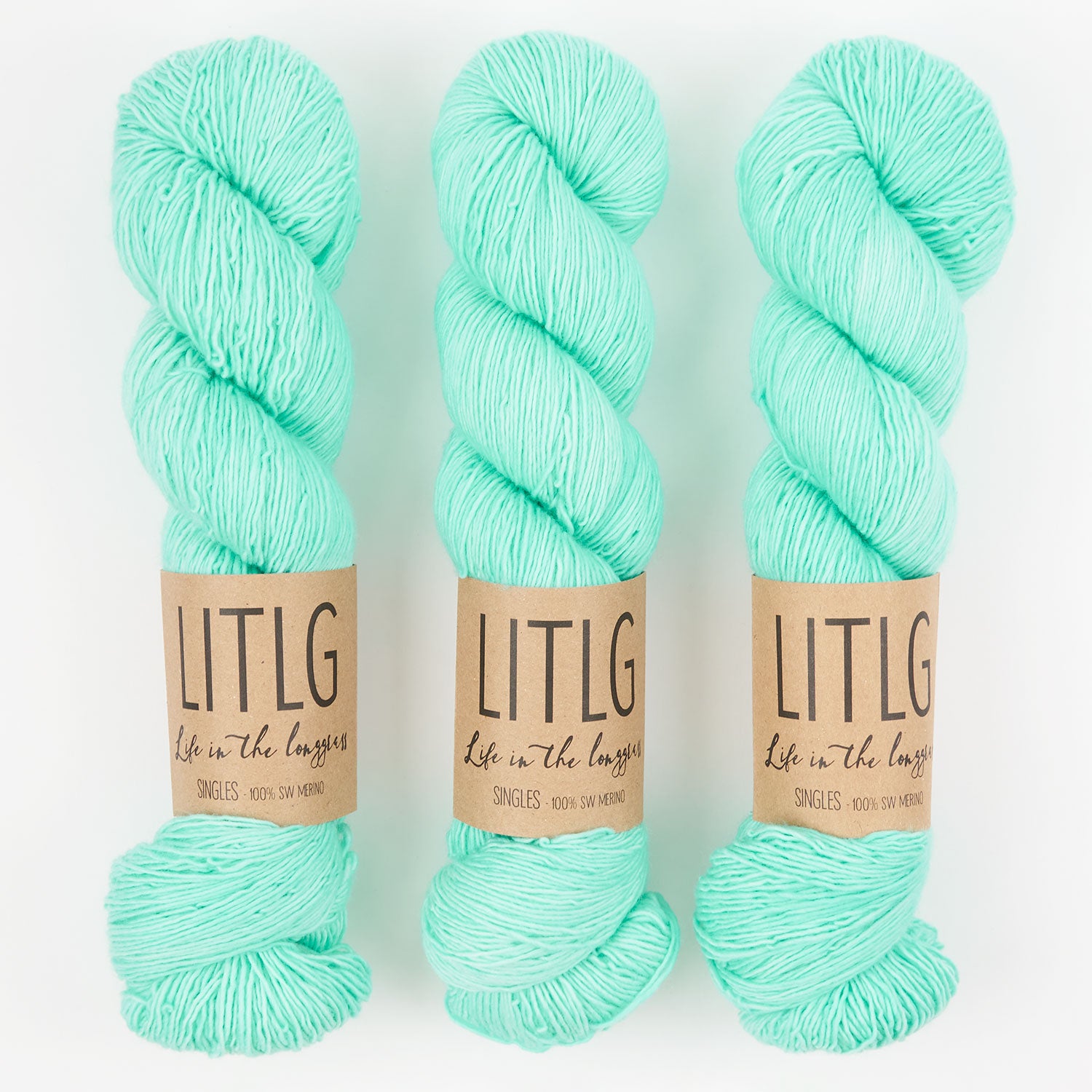 Life in The Long Grass LITLG SINGLES - SAILOR MOON Merino wool Fingering turquoise Yarn