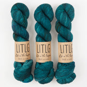 Life in The Long Grass LITLG SINGLES - SPHARIA Merino wool Fingering turquoise Yarn