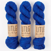 Life in The Long Grass LITLG SINGLES - STELLAR Merino wool Fingering blue Yarn