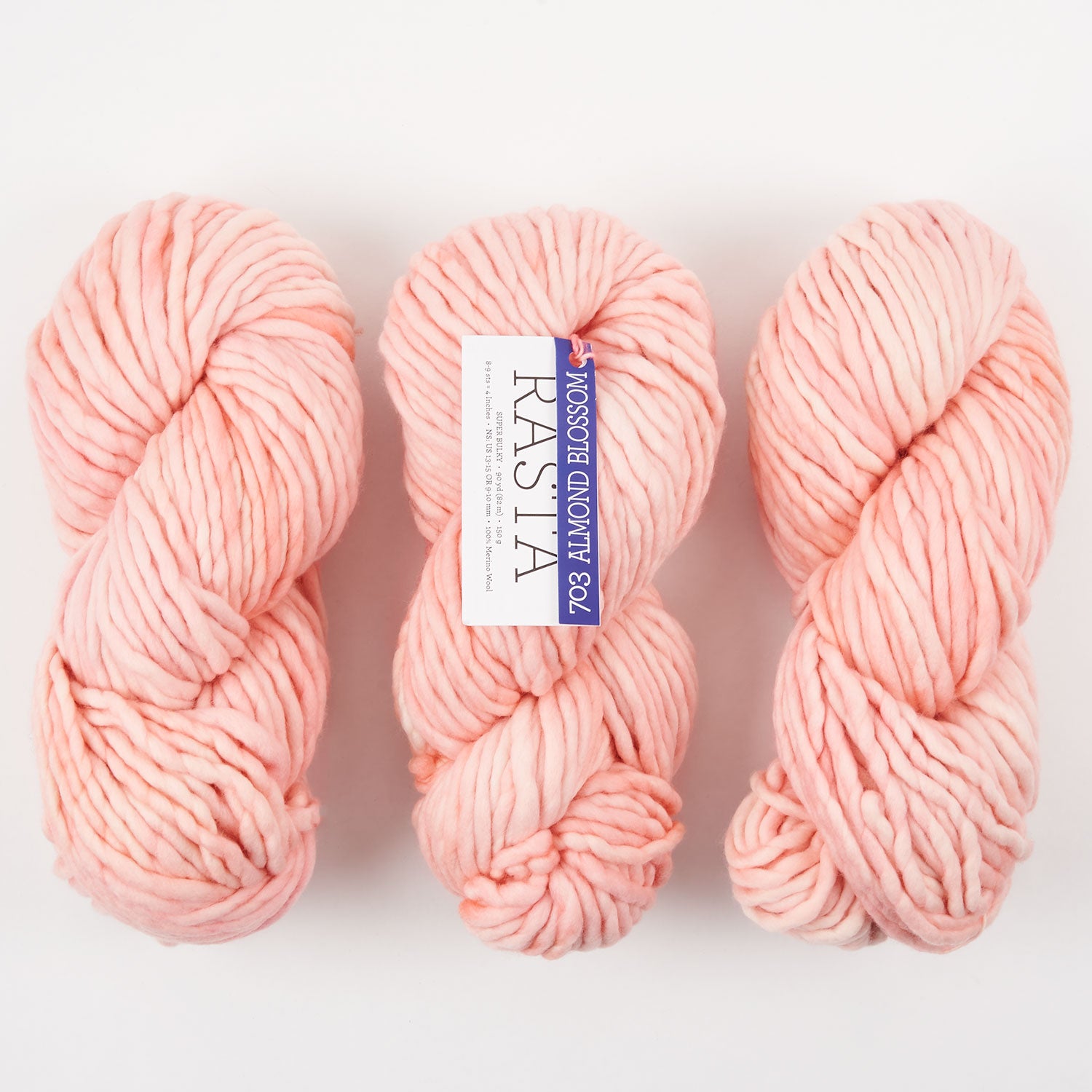 Malabrigo RASTA - ALMOND BLOSSOM Merino wool Chunky peach Yarn
