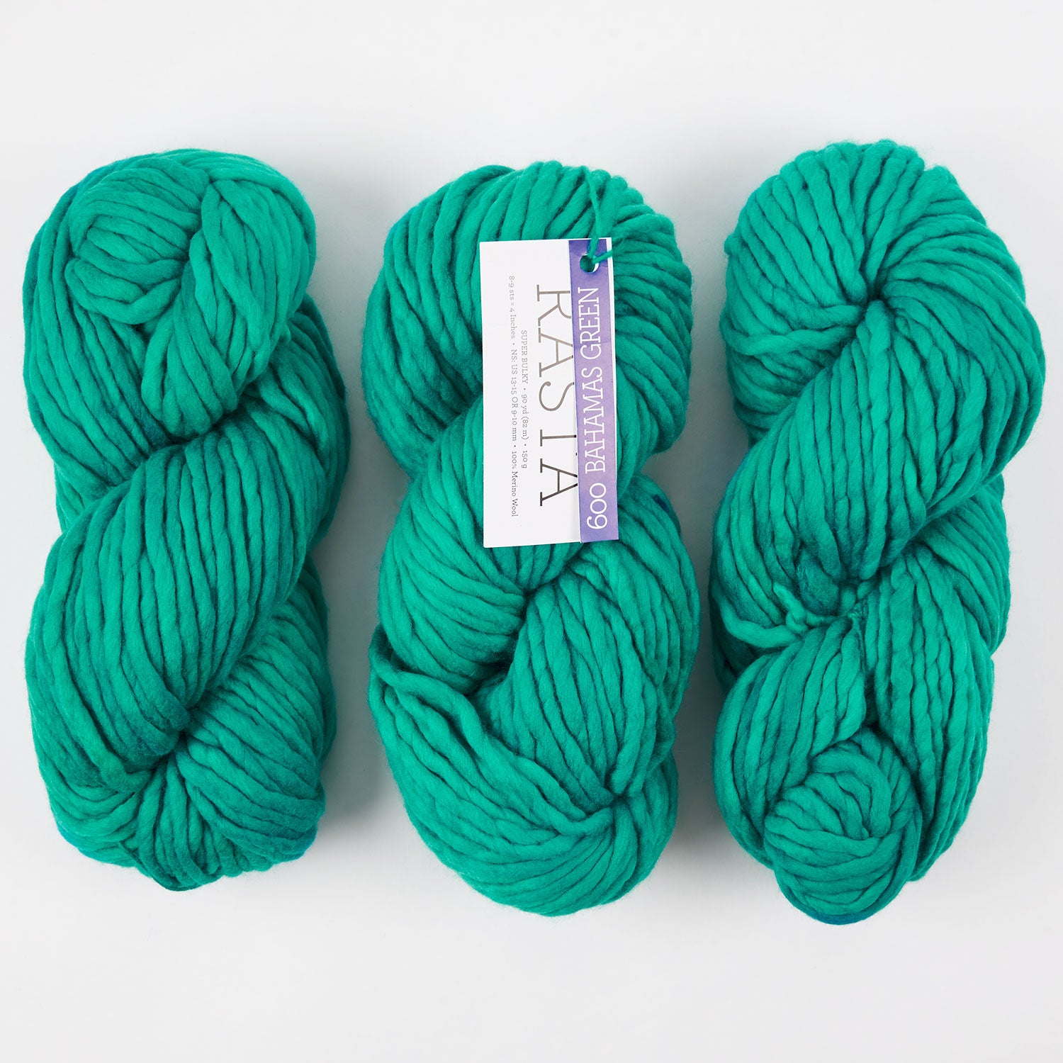 Malabrigo RASTA - BAHAMAS GREEN Merino wool Chunky green Yarn