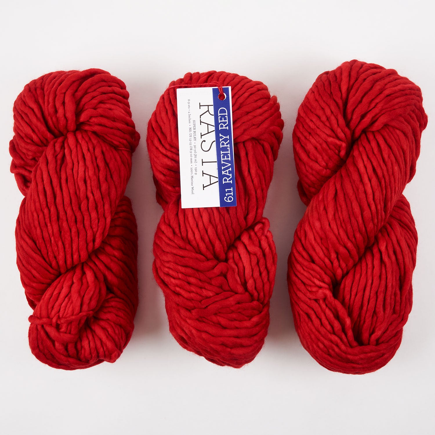 Malabrigo RASTA - RAVELRY RED Merino wool Chunky red Yarn