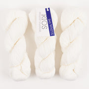 Malabrigo RIOS - WHITE Merino wool Worsted white Yarn