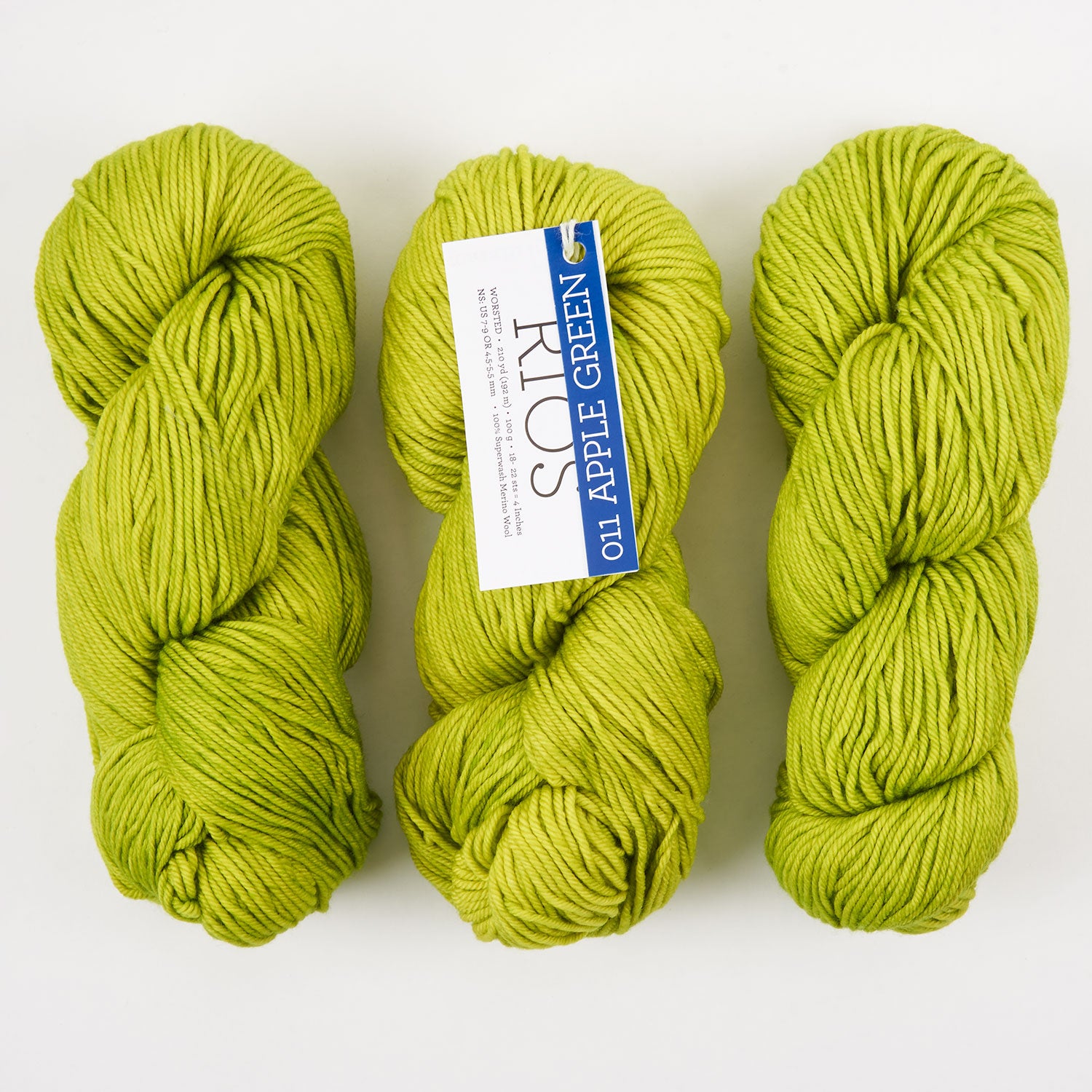 Malabrigo RIOS - APPLE GREEN Merino wool Worsted green Yarn