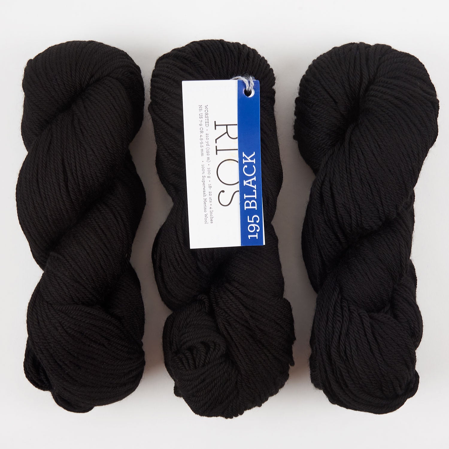 Malabrigo RIOS - BLACK Merino wool Worsted black Yarn