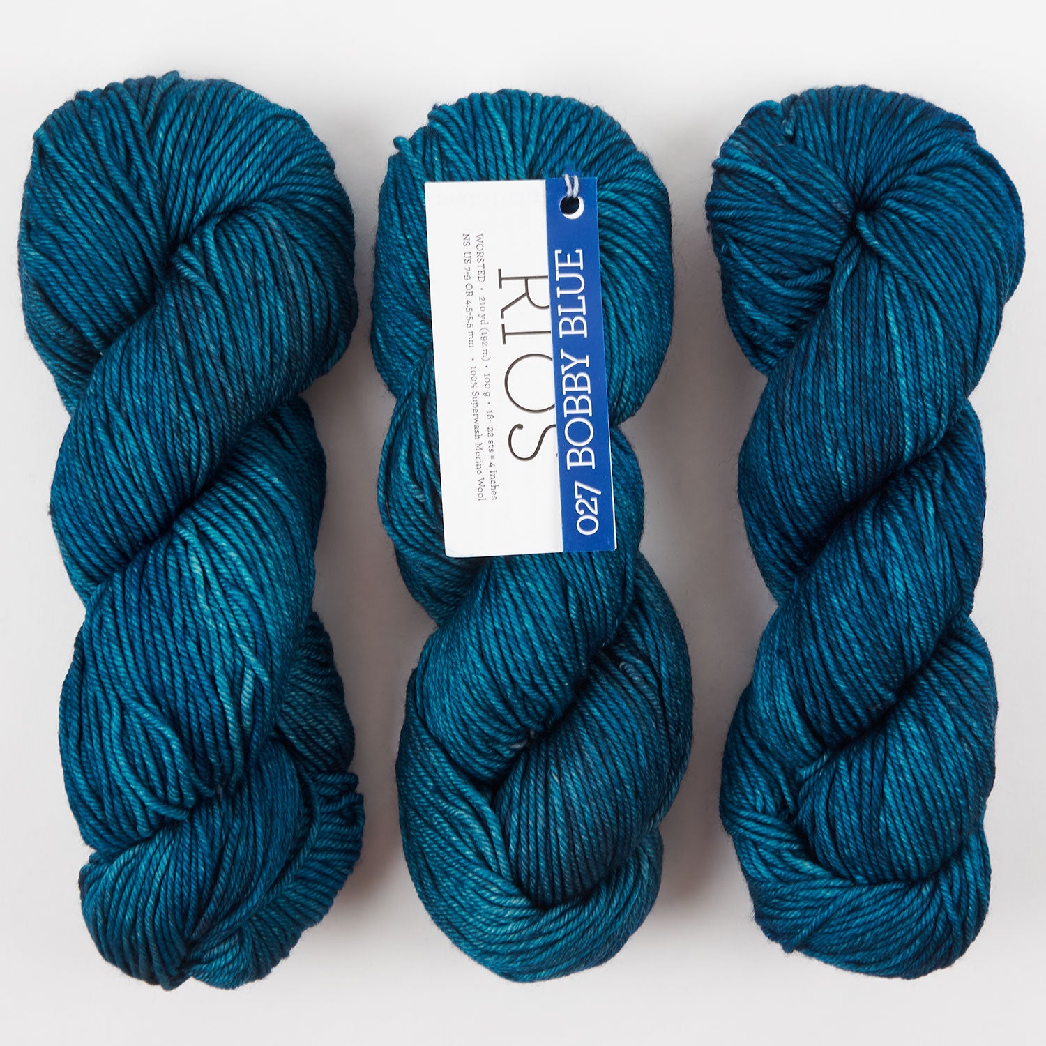 Malabrigo RIOS - BOBBY BLUE Merino wool Worsted blue Yarn