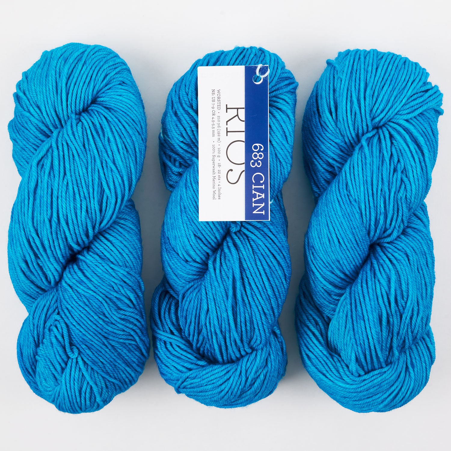 Malabrigo RIOS - CIAN Merino wool Worsted blue Yarn
