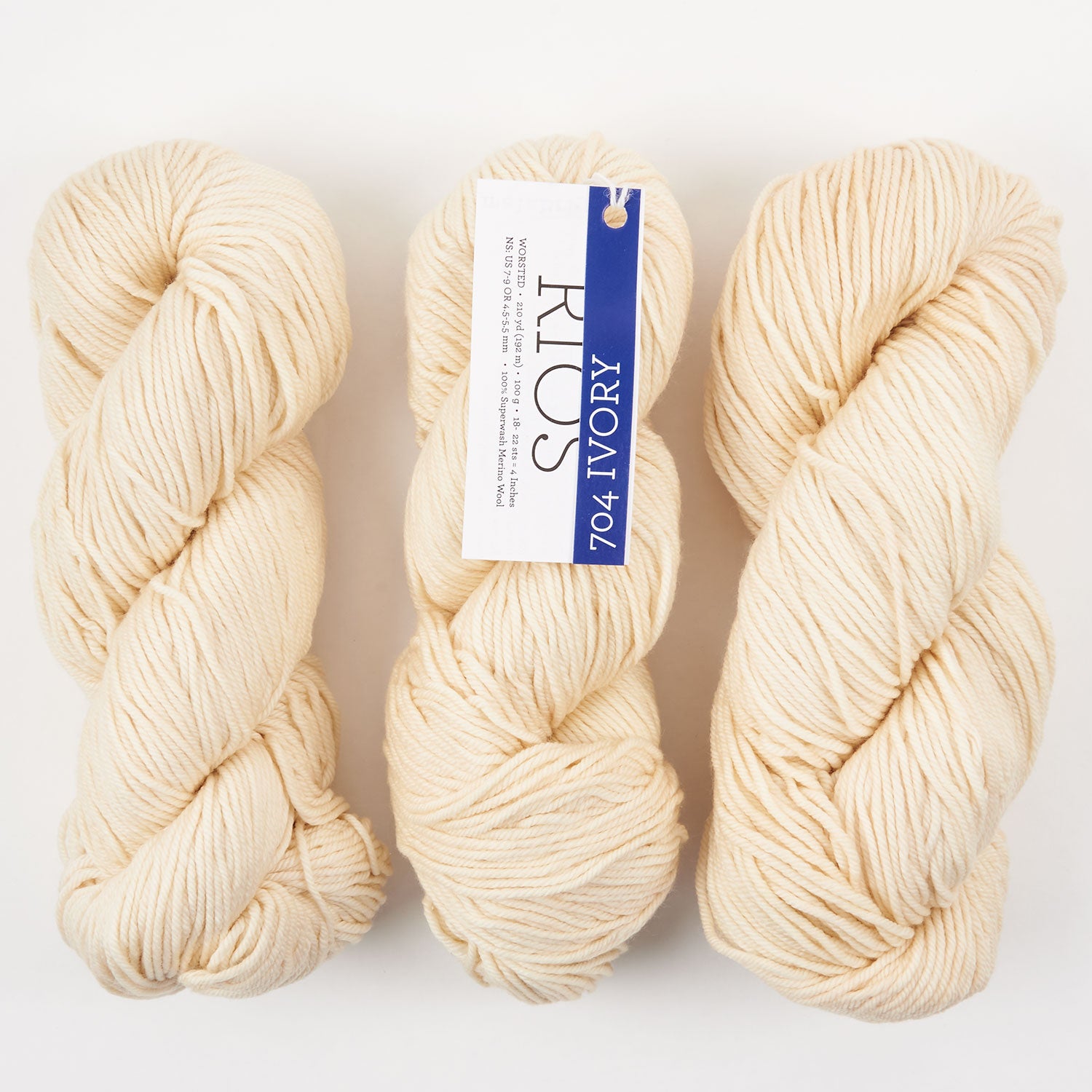Malabrigo RIOS - IVORY Merino wool Worsted beige Yarn