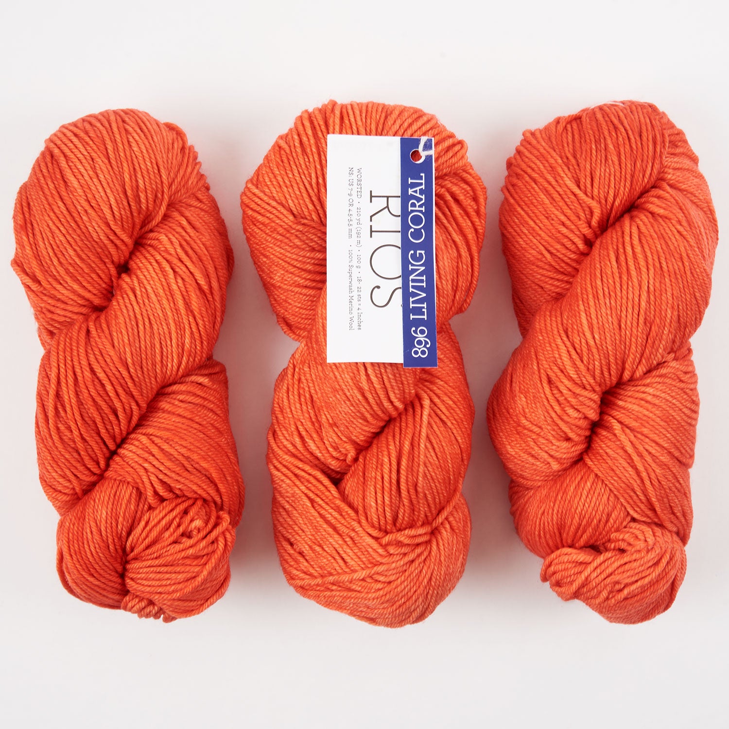 Malabrigo RIOS - LIVING CORAL Merino wool Worsted coral Yarn