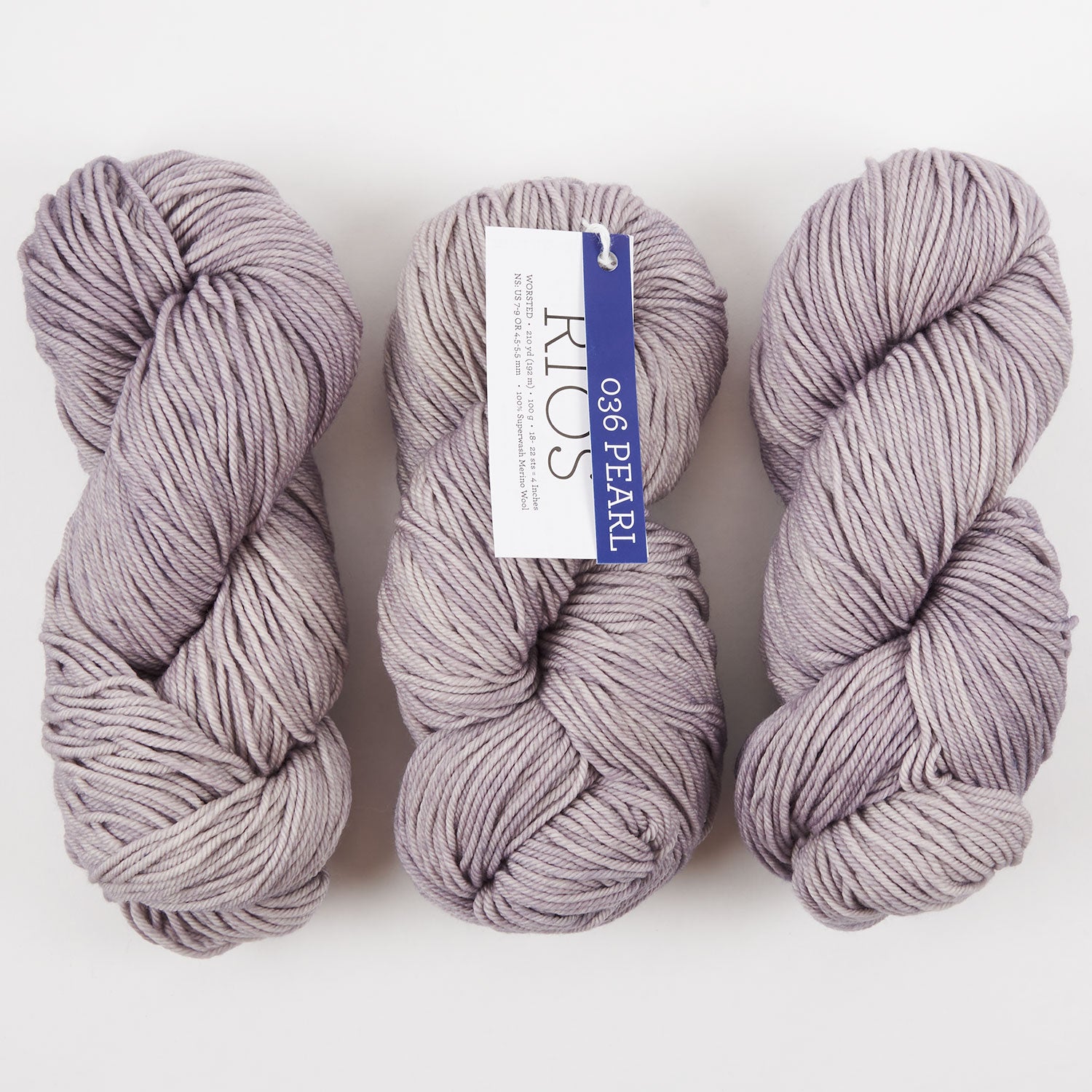 Malabrigo RIOS - PEARL Merino wool Worsted grey Yarn