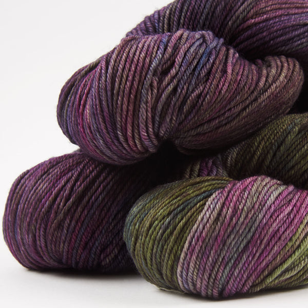 Malabrigo Rios Worsted Weight Yarn - Zarzamora Color 100% Superwash Merino Wool