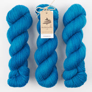 Mominoki Yarn FINNWOOL - PETROL Wool Fingering blue Yarn