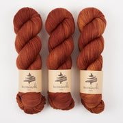 Mominoki Yarn SOCK FINE 4PLY - BRICK Polyamide Merino wool Fingering brown Yarn