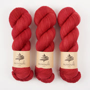 Mominoki Yarn SOCK FINE 4PLY - CARMINE RED Polyamide Merino wool Fingering red Yarn